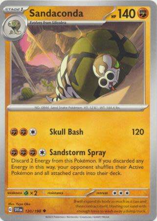 Pokemon Trading Card Game - Sandaconda - 120/198 - Uncommon Scarlet & Violet (Base Set)