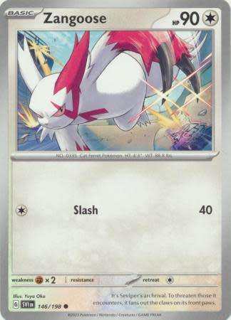 Pokemon Trading Card Game - Zangoose - 146/198 - Common Scarlet & Violet (Base Set)