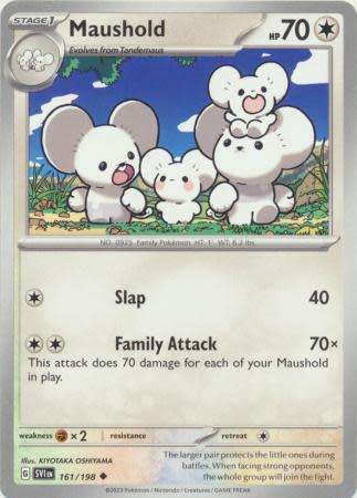 Pokemon Trading Card Game - Maushold - 161/198 - Uncommon Scarlet & Violet (Base Set)