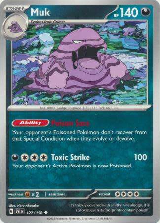 Pokemon Trading Card Game - Muk - 127/198 - Uncommon Scarlet & Violet (Base Set)