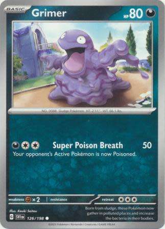 Pokemon Trading Card Game - Grimer - 126/198 - Common Scarlet & Violet (Base Set)