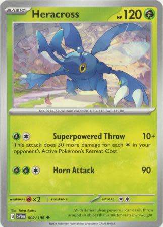 Pokemon Trading Card Game - Heracross - 002/198 - Uncommon Scarlet & Violet (Base Set)