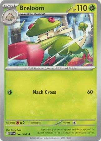 Pokemon Trading Card Game - Breloom - 004/198 - Uncommon Scarlet & Violet (Base Set)