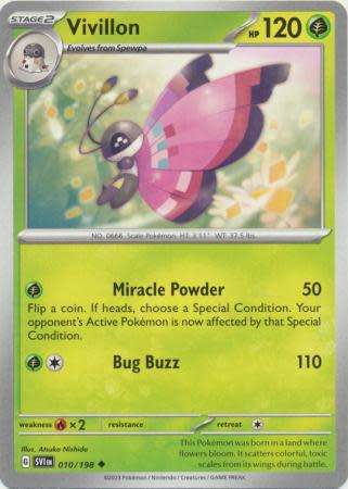 Pokemon Trading Card Game - Vivillon - 010/198 - Uncommon Scarlet & Violet (Base Set)