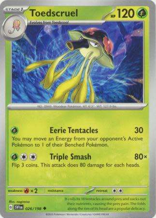 Pokemon Trading Card Game - Toedscruel - 026/198 - Uncommon Scarlet & Violet (Base Set)