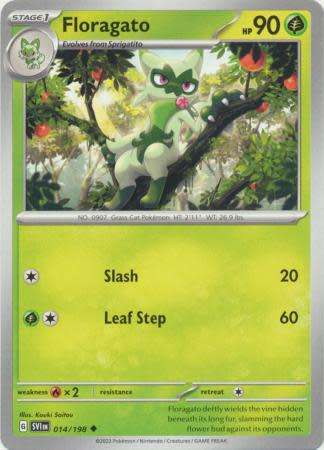 Pokemon Trading Card Game - Floragato - 014/198 - Uncommon Scarlet & Violet (Base Set)
