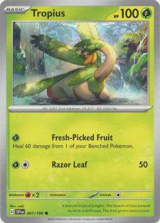 Pokemon Trading Card Game - Tropius - 007/198 - Common Scarlet & Violet (Base Set)