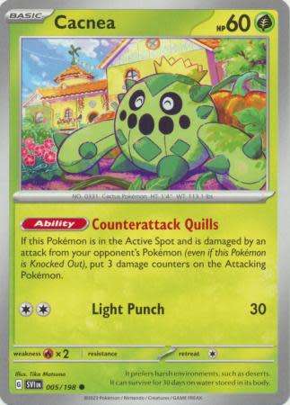 Pokemon Trading Card Game - Cacnea - 005/198 - Common Scarlet & Violet (Base Set)