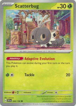 Pokemon Trading Card Game - Scatterbug - 008/198 - Common Scarlet & Violet (Base Set)