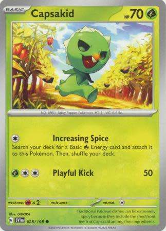 Pokemon Trading Card Game - Capsakid - 028/198 - Common Scarlet & Violet (Base Set)