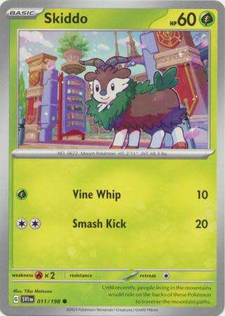 Pokemon Trading Card Game - Skiddo - 011/198 - Common Scarlet & Violet (Base Set)
