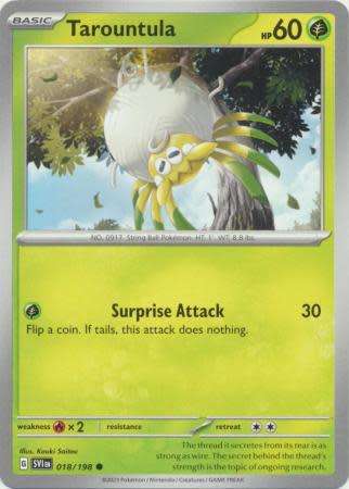 Pokemon Trading Card Game - Tarountula - 018/198 - Common Scarlet & Violet (Base Set)