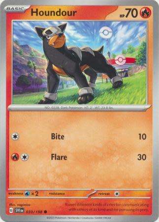 Pokemon Trading Card Game - Houndour - 033/198 - Common Scarlet & Violet (Base Set)