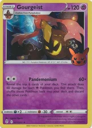 Pokemon Trading Card Game - Gourgeist - 077/203 - Holo Rare Trick or Trade 2022 Promo