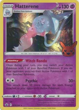 Pokemon Trading Card Game - Hatterene - 073/198 - Holo Rare Trick or Trade 2022 Promo