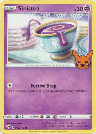 Pokemon Trading Card Game - Sinistea - 082/189 - Common Trick or Trade 2022 Promo