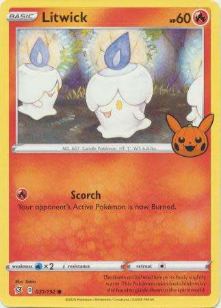 Pokemon Trading Card Game - Litwick - 031/192 - Common Trick or Trade 2022 Promo