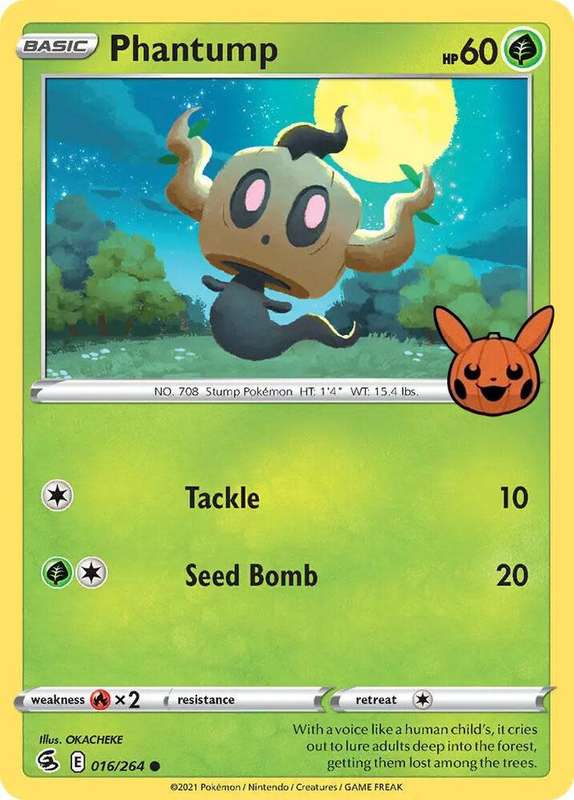 Pokemon Trading Card Game - Phantump - 016/264 - Common Trick or Trade 2022 Promo