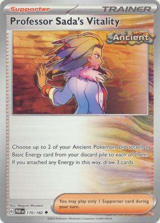 Pokemon Trading Card Game - Professor Sada's Vitality - 170/182 - Uncommon Scarlet & Violet: Paradox
