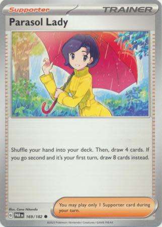 Pokemon Trading Card Game - Parasol Lady - 169/182 - Common Scarlet & Violet: Paradox Rift