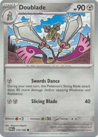 Pokemon Trading Card Game - Doublade - 133/182 - Common Scarlet & Violet: Paradox Rift