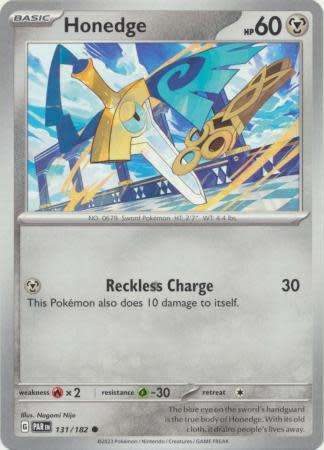 Pokemon Trading Card Game - Honedge - 131/182 - Common Scarlet & Violet: Paradox Rift