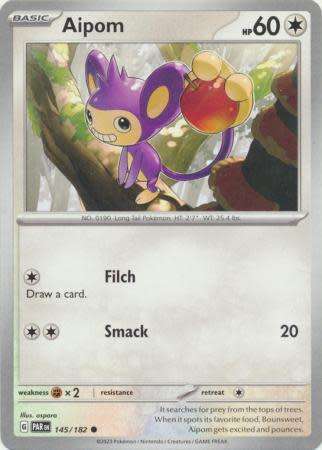 Pokemon Trading Card Game - Aipom - 145/182 - Common Scarlet & Violet: Paradox Rift