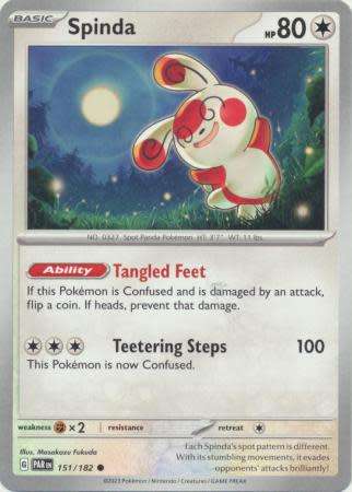 Pokemon Trading Card Game - Spinda - 151/182 - Common Scarlet & Violet: Paradox Rift