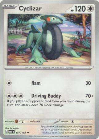 Pokemon Trading Card Game - Cyclizar - 157/182 - Uncommon Scarlet & Violet: Paradox Rift