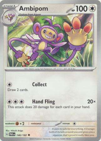 Pokemon Trading Card Game - Ambipom - 146/182 - Uncommon Scarlet & Violet: Paradox Rift