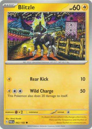 Pokemon Trading Card Game - Blitzle - 062/182 - Common Scarlet & Violet: Paradox Rift
