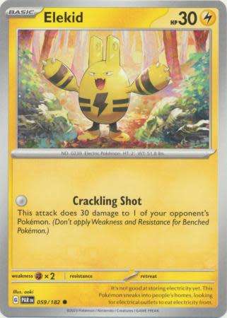 Pokemon Trading Card Game - Elekid - 059/182 - Common Scarlet & Violet: Paradox Rift
