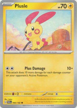 Pokemon Trading Card Game - Plusle - 060/182 - Common Scarlet & Violet: Paradox Rift