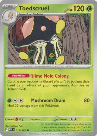 Pokemon Trading Card Game - Toedscruel - 017/182 - Uncommon Scarlet & Violet: Paradox Rift