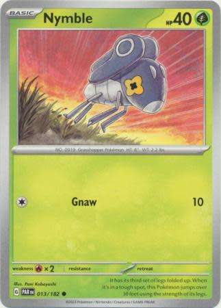 Pokemon Trading Card Game - Nymble - 013/182 - Common Scarlet & Violet: Paradox Rift