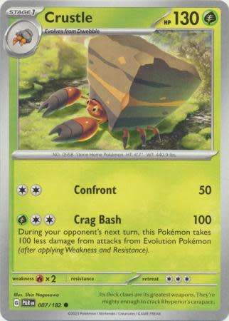 Pokemon Trading Card Game - Crustle - 007/182 - Common Scarlet & Violet: Paradox Rift