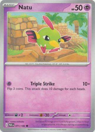 Pokemon Trading Card Game - Natu - 071/182 - Common Scarlet & Violet: Paradox Rift