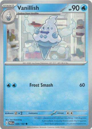 Pokemon Trading Card Game - Vanillish - 044/182 - Common Scarlet & Violet: Paradox Rift