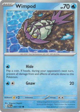 Pokemon Trading Card Game - Wimpod - 047/182 - Common Scarlet & Violet: Paradox Rift