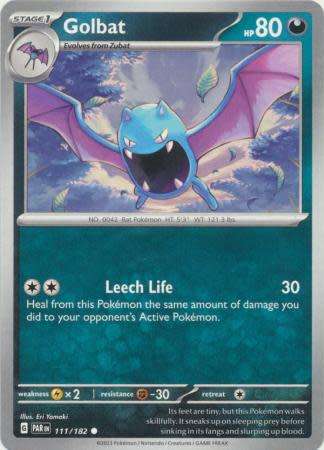 Pokemon Trading Card Game - Golbat - 111/182 - Common Scarlet & Violet: Paradox Rift