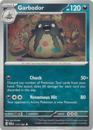 Pokemon Trading Card Game - Garbodor - 117/182 - Uncommon Scarlet & Violet: Paradox Rift