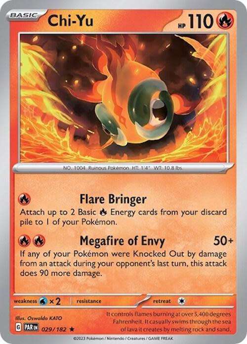 Pokemon Trading Card Game - Chi-Yu - 029/182 (Non-Holo) Rare Scarlet & Violet: Paradox Rift