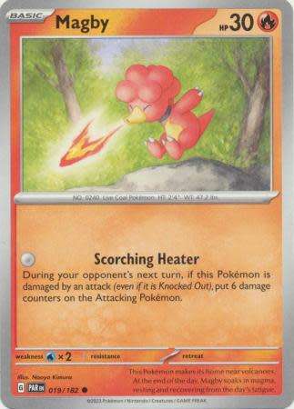 Pokemon Trading Card Game - Magby - 019/182 - Common Scarlet & Violet: Paradox Rift