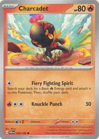 Pokemon Trading Card Game - Charcadet - 026/182 - Common Scarlet & Violet: Paradox Rift
