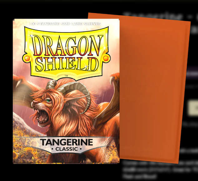 Pokemon TCG storage - Dragon Shield Sleeves Standard: Classic Tangerine (100)