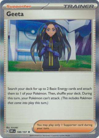 Pokemon Trading Card Game - Geeta - 188/197 - Holo Rare Scarlet & Violet: Obsidian Flames