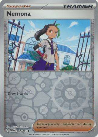 Pokemon Trading Card Game - Nemona - 082/091 - Common Reverse Holo Scarlet & Violet: Paldean Fates