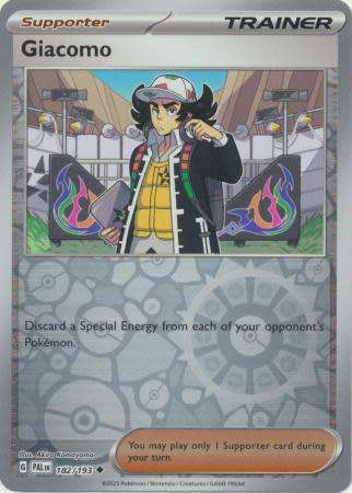 Pokemon Trading Card Game - Giacomo - 182/193 - Uncommon Reverse Holo Scarlet & Violet: Paldea Evolv