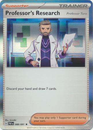 Pokemon Trading Card Game - Professor's Research (Professor Turo) - 088/091 - Holo Rare Scarlet & Vi