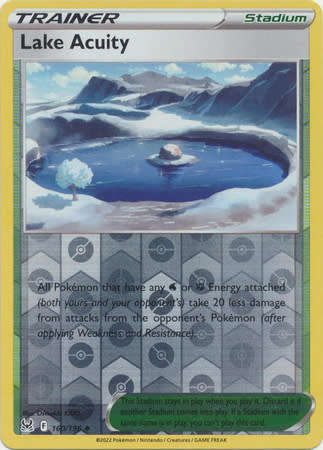 Pokemon Trading Card Game - Lake Acuity - 160/196 - Uncommon Reverse Holo Sword & Shield: Lost Origi